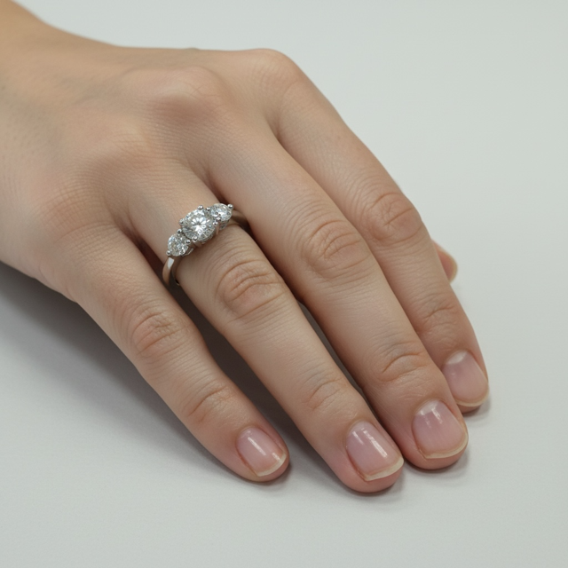 Trilogy Degradè con Moissanite