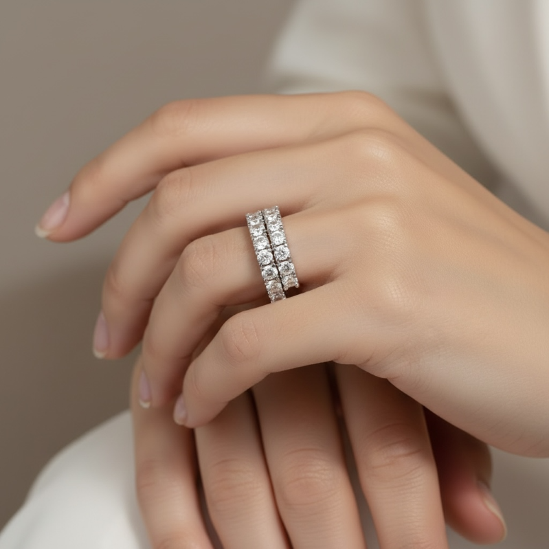 Anello Giselle in moissanite