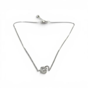 Collana punto luce in moissanite da 4 mm