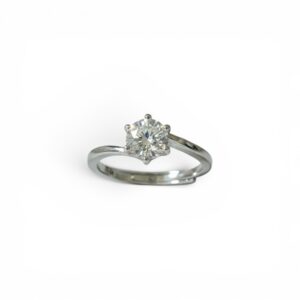 Anello in moissanite da 5 pietre