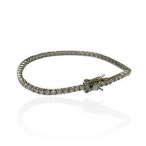 Bracciale tennis moissanite 2mm 19 MM