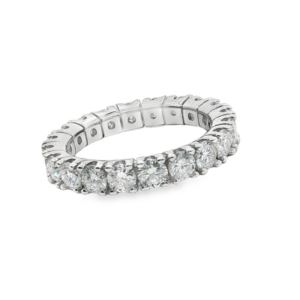 Anello eternity in moissanite 3 mm