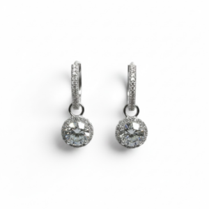 Orecchini a monachella in moissanite da 6,5 mm
