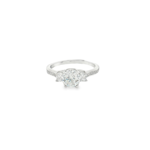 Anello trilogy moissanite degradè