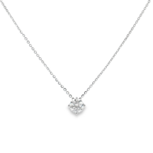 Collana punto luce moissanite 6,5 mm