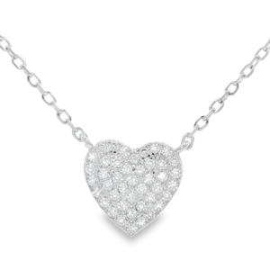 Collana cuore zirconato