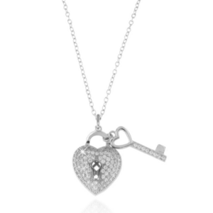 Collana cuore lucchetto e chiave