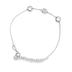 Bracciale con cilindretti e cerchietti lisci