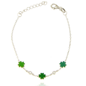 Bracciale quadrifogli smaltati