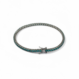 Bracciale tennis azzurro 2,5 mm 18 cm