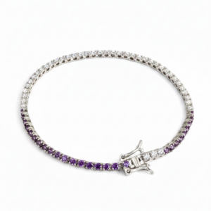 Bracciale tennis con zirconi sfumati da 2 mm 18 cm
