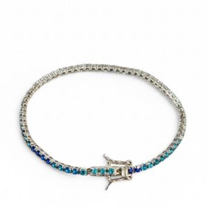 Bracciale tennis con zirconi sfumati da 2 mm 18 cm