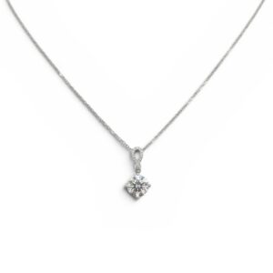 Collana con moissanite da 8 mm