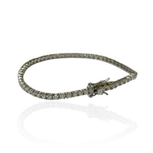 Bracciale tennis moissanite 2,5 mm 18 cm