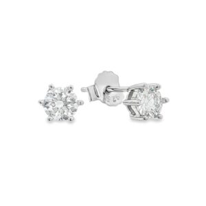 Orecchini 6 griffe in moissanite