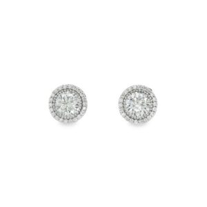 Orecchini con moissanite da 6,5 mm